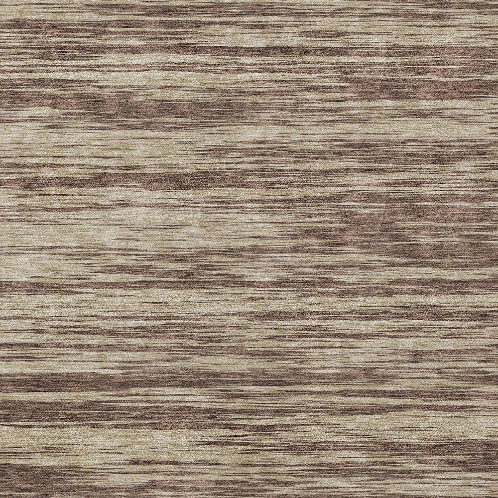3' X 5' Brown And Beige Abstract Washable Indoor Outdoor Area Rug