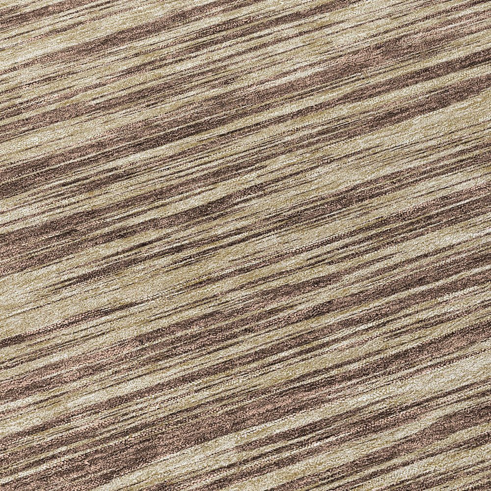 3' X 5' Brown And Beige Abstract Washable Indoor Outdoor Area Rug