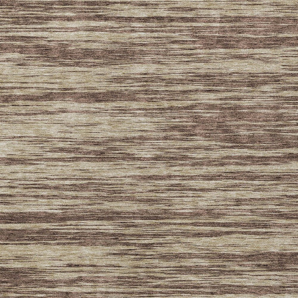 3' X 5' Brown And Beige Abstract Washable Indoor Outdoor Area Rug