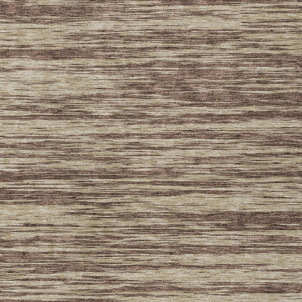 3' X 5' Brown And Beige Abstract Washable Indoor Outdoor Area Rug