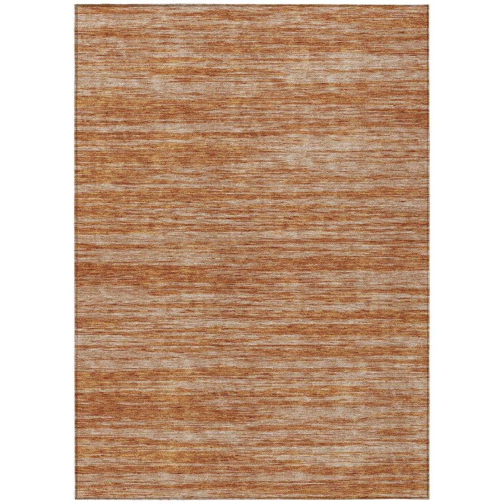 3' X 5' Copper And Rust Abstract Washable Indoor Outdoor Area Rug
