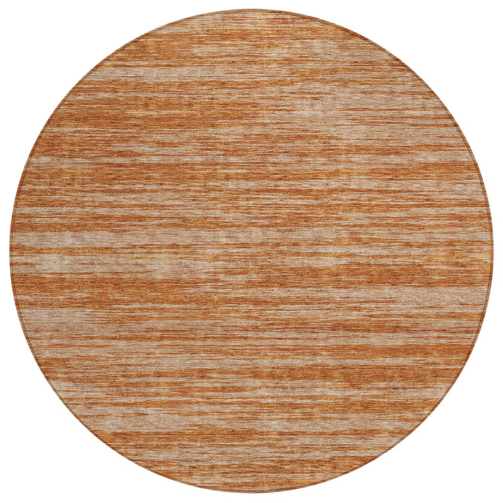 3' X 5' Copper And Rust Abstract Washable Indoor Outdoor Area Rug