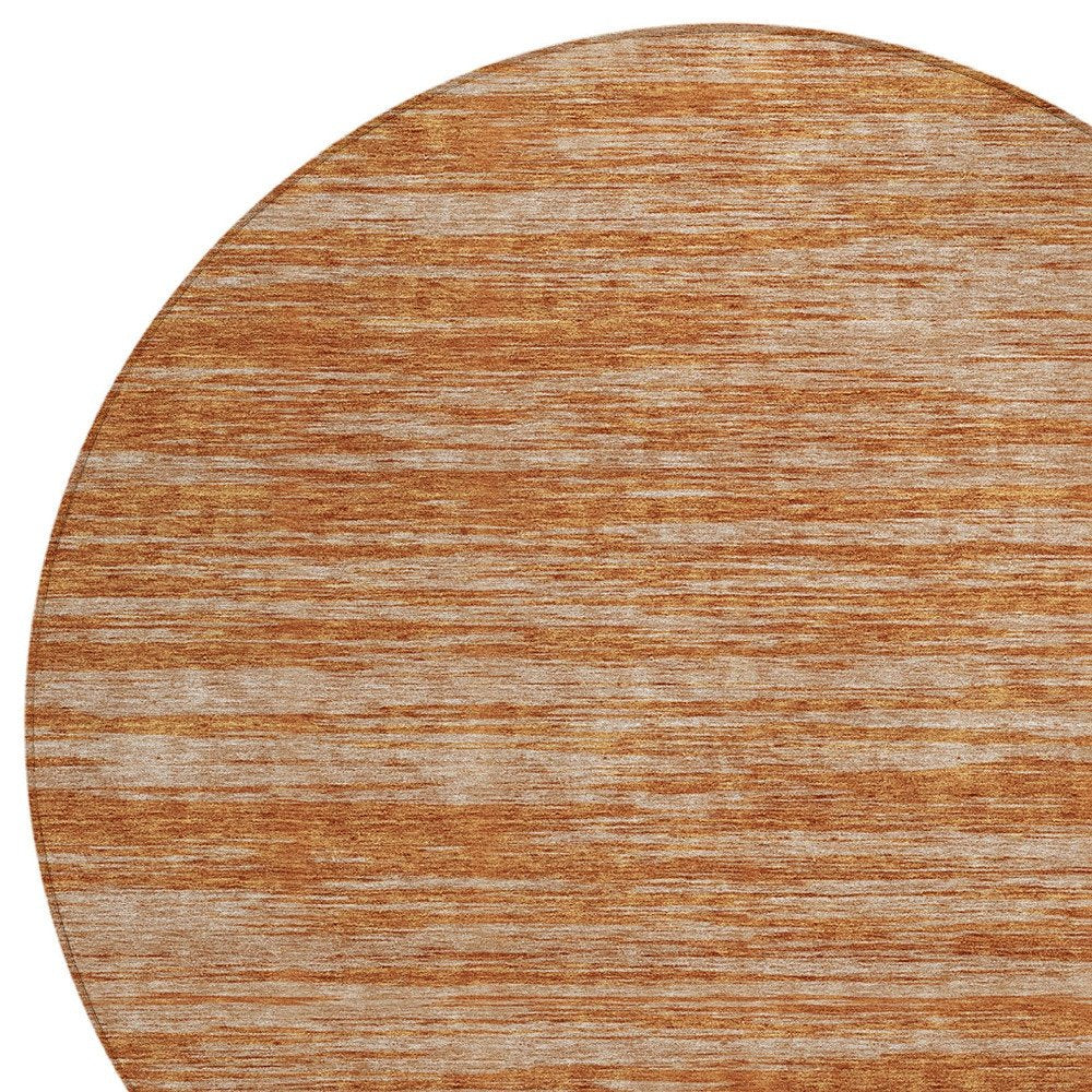 3' X 5' Copper And Rust Abstract Washable Indoor Outdoor Area Rug