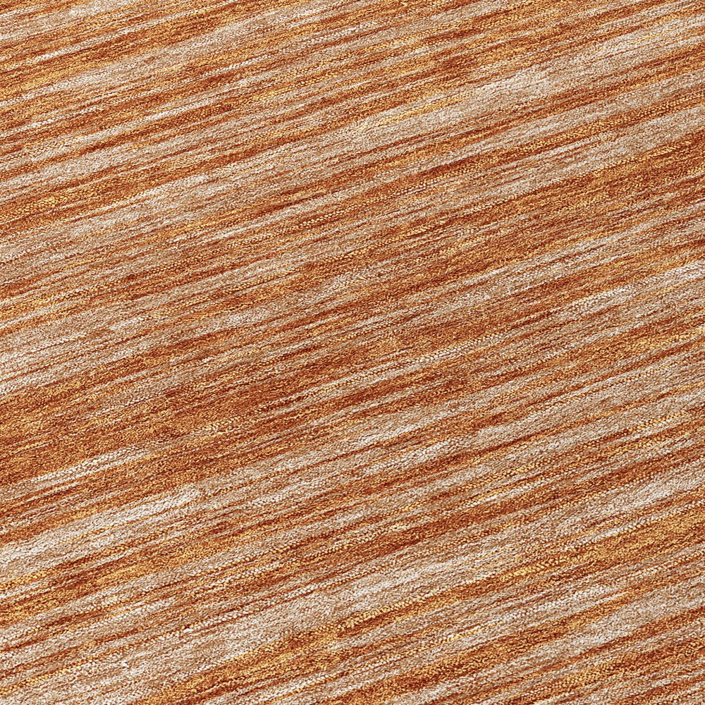 3' X 5' Copper And Rust Abstract Washable Indoor Outdoor Area Rug
