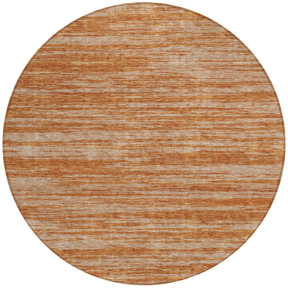 3' X 5' Copper And Rust Abstract Washable Indoor Outdoor Area Rug