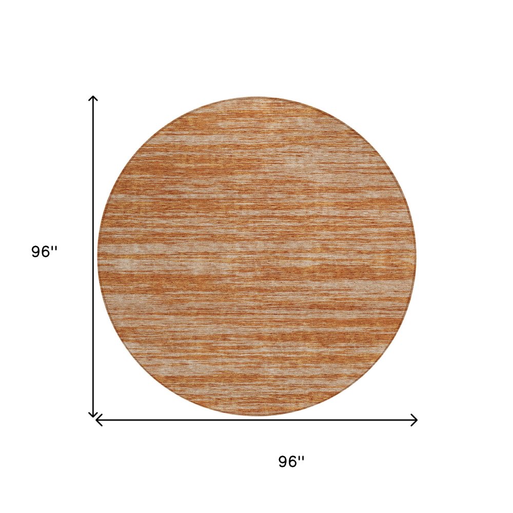 3' X 5' Copper And Rust Abstract Washable Indoor Outdoor Area Rug