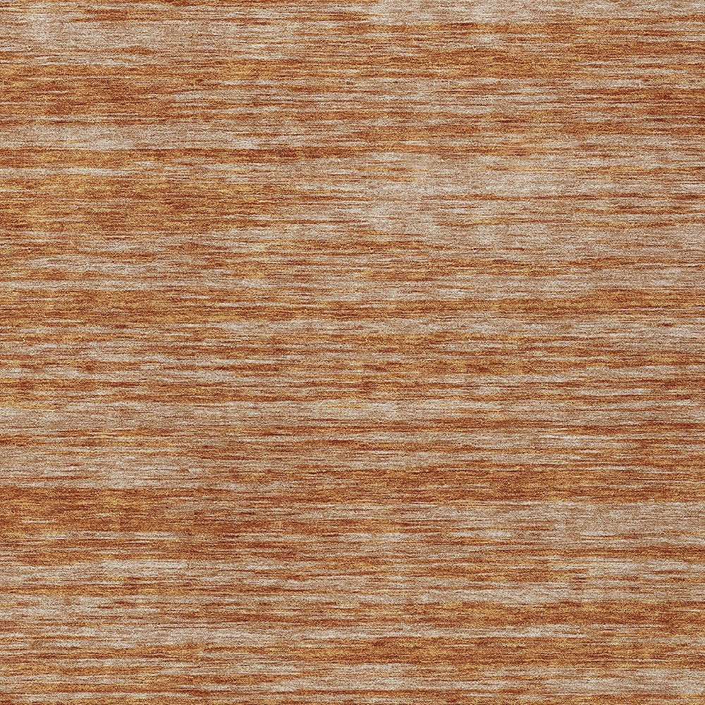 3' X 5' Copper And Rust Abstract Washable Indoor Outdoor Area Rug