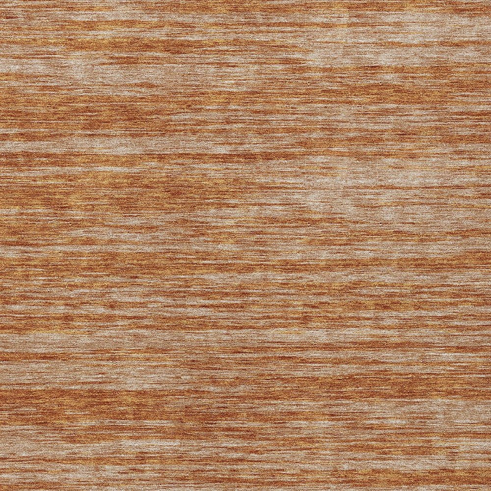 3' X 5' Copper And Rust Abstract Washable Indoor Outdoor Area Rug