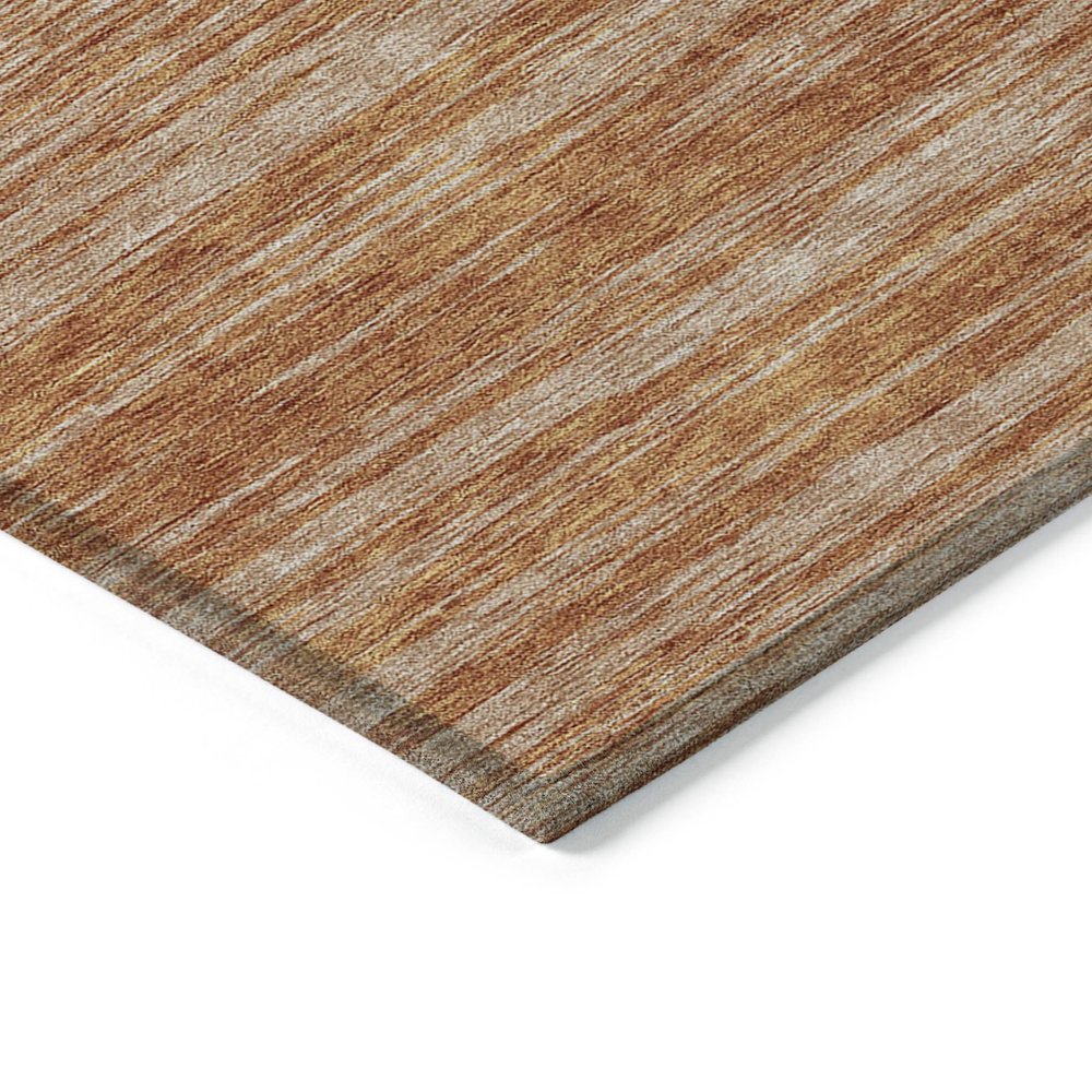 3' X 5' Copper And Rust Abstract Washable Indoor Outdoor Area Rug
