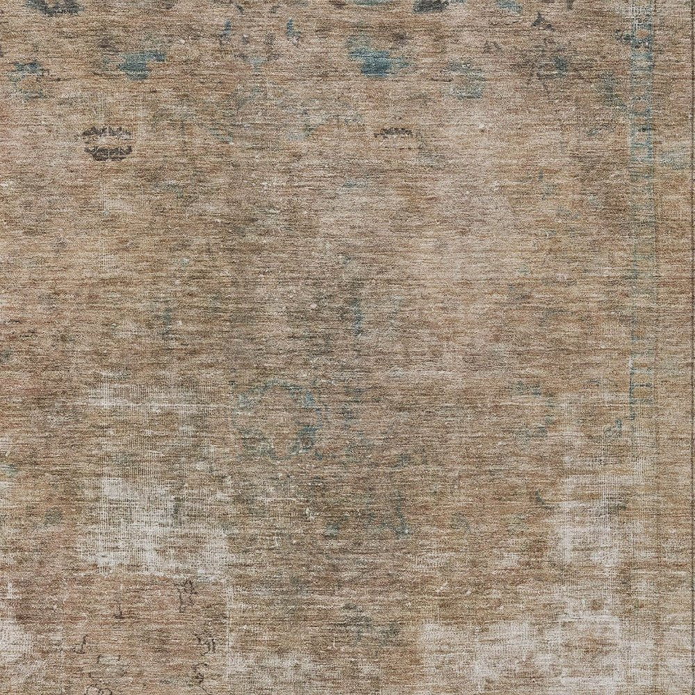 3' X 5' Beige And Taupe Abstract Washable Indoor Outdoor Area Rug