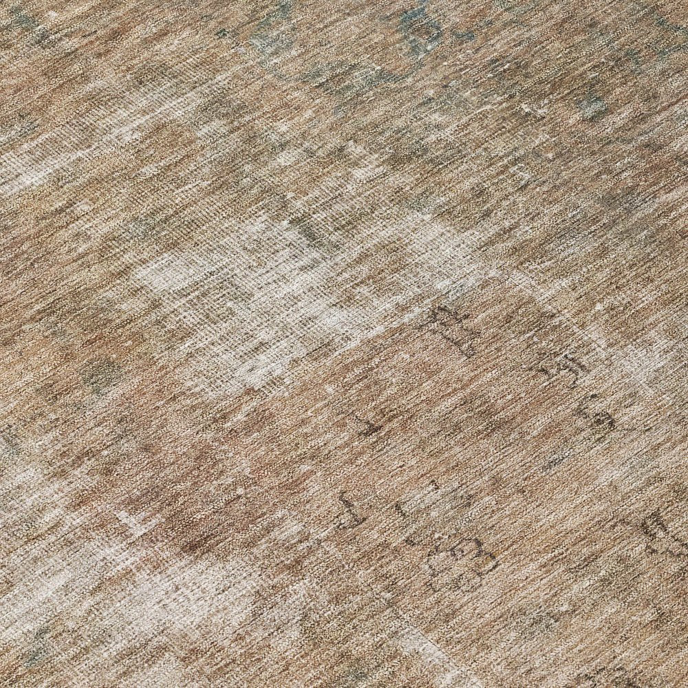 3' X 5' Beige And Taupe Abstract Washable Indoor Outdoor Area Rug