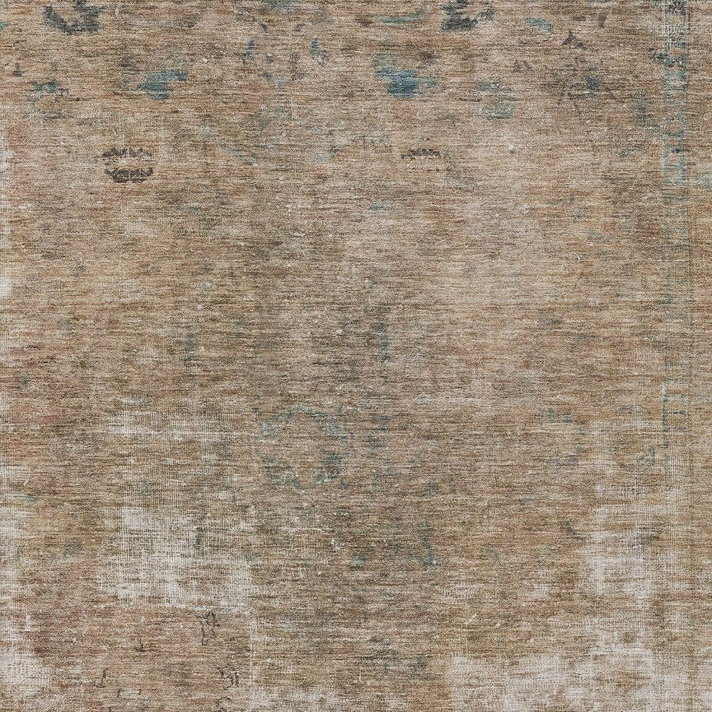 3' X 5' Beige And Taupe Abstract Washable Indoor Outdoor Area Rug