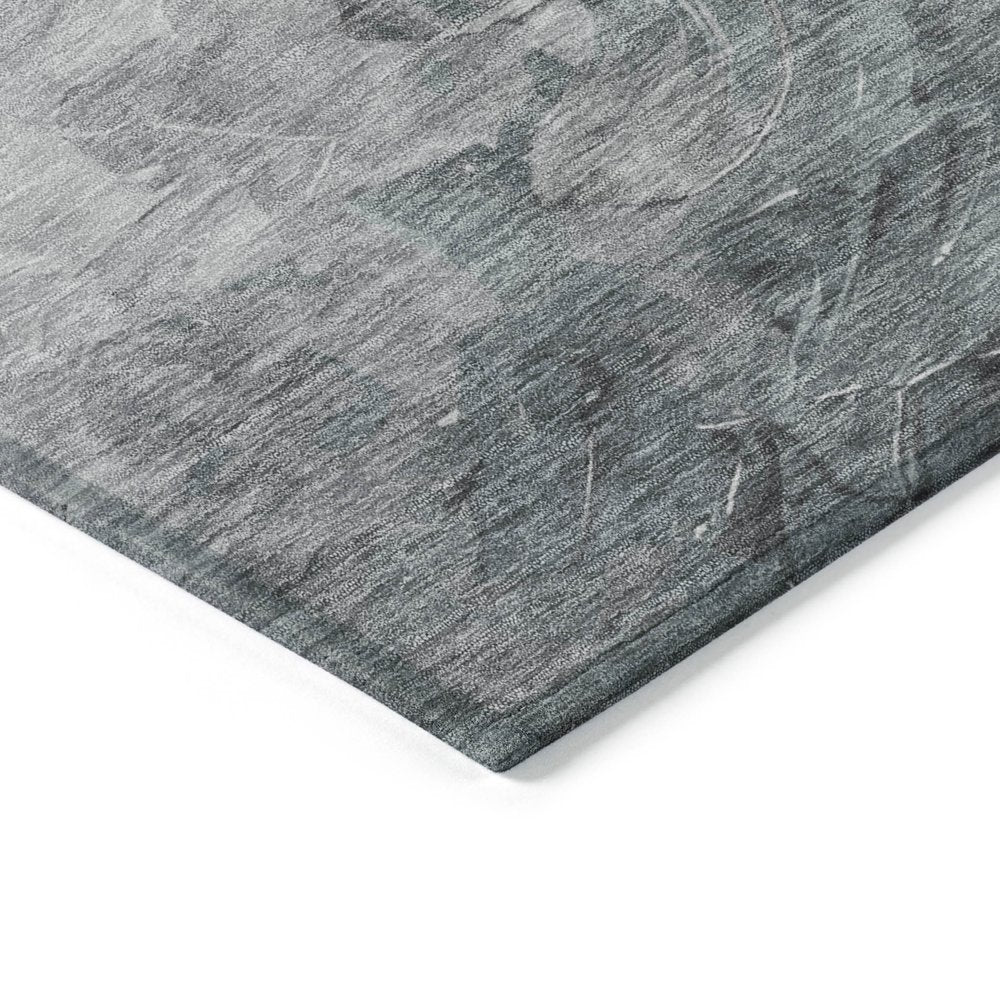 3' X 5' Taupe Brown And Silver Abstract Washable Indoor Outdoor Area Rug