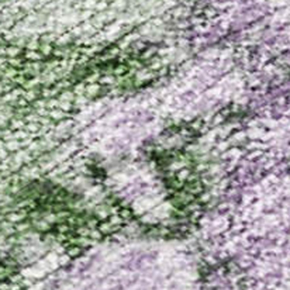3' X 5' Olive Green And Lavender Abstract Washable Indoor Outdoor Area Rug