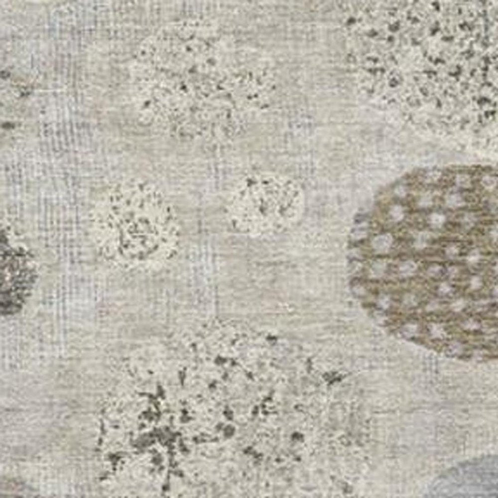 3' X 5' Taupe And Ivory Geometric Washable Indoor Outdoor Area Rug