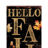 42" Black Gold And Orange Solid Wood Halloween Reversible Garden Stake