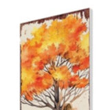 42" Brown And Orange Solid Wood Autumn Squirrel Garden Stake