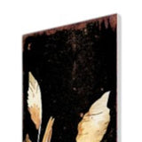 42" Black And Brown Solid Wood Fox Garden Stake