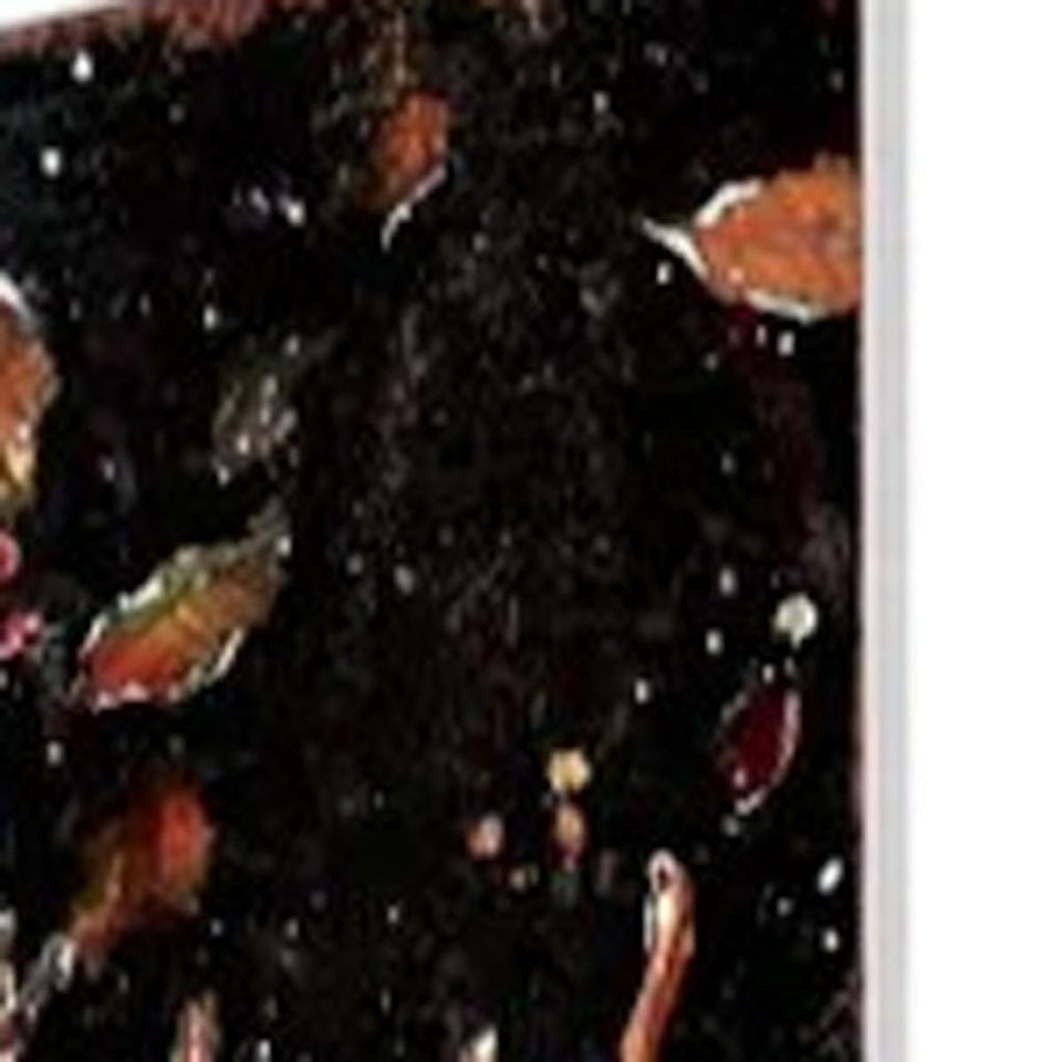 42" Black Red And Green Christmas Solid Wood Deer Garden Stake