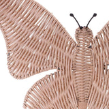 14" X 18" Natural Butterfly Rattan Hanging Dimensional Sculpture