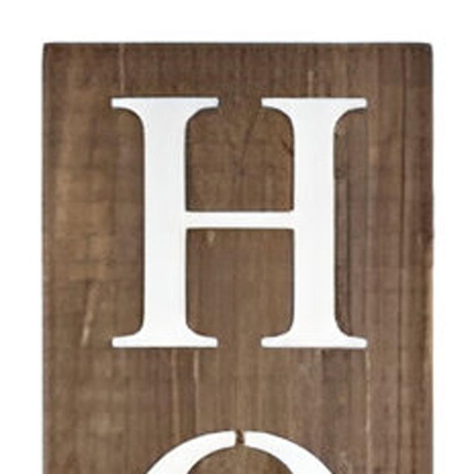 72" Brown And White Solid Wood Home Sweet Home Porch Sign
