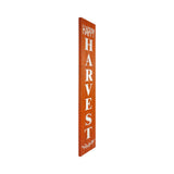 72" Orange And White Solid Wood Happy Harvest Porch Sign