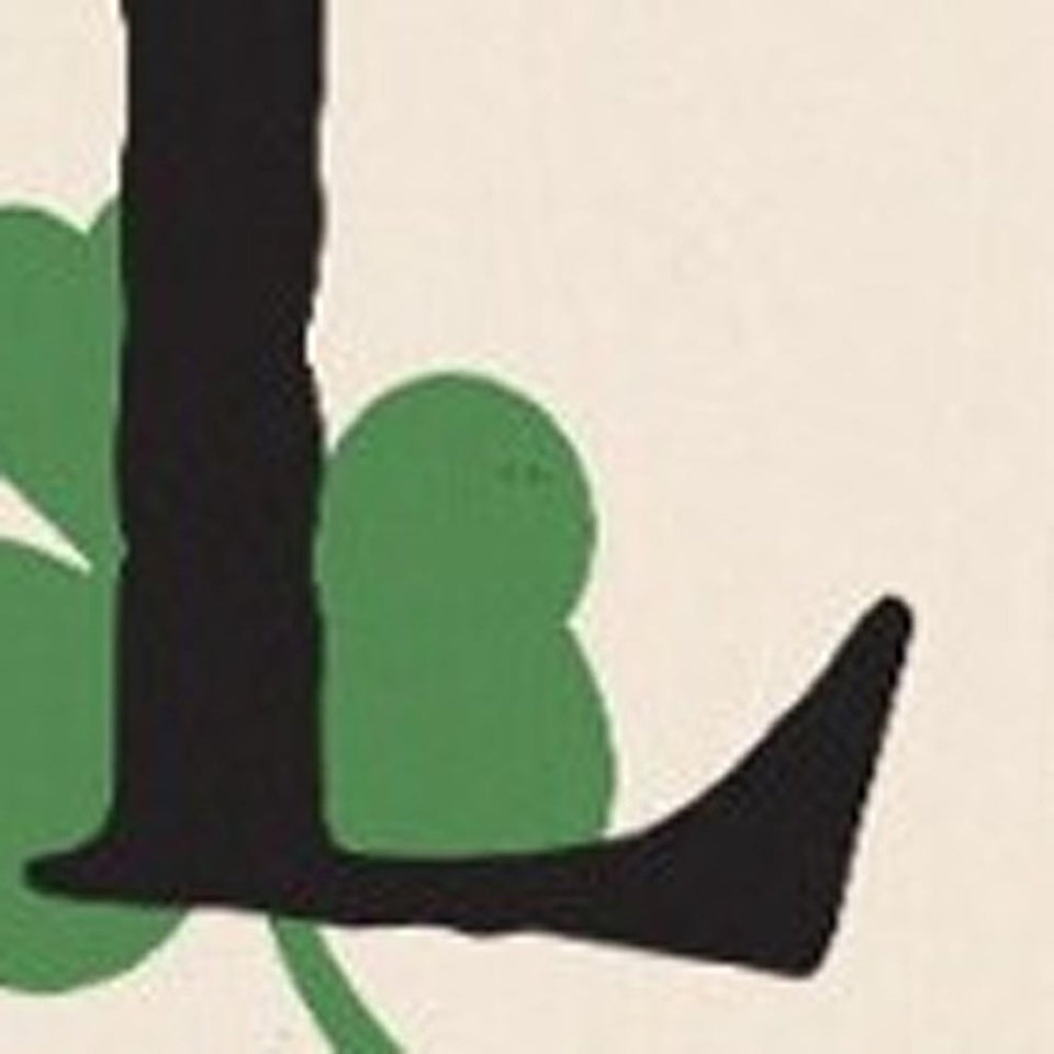 72" Off White Black And Green Solid Wood Shamrock Welcome Porch Sign