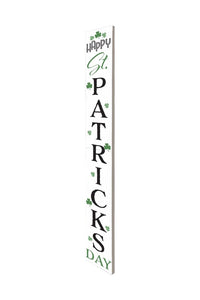 72" White Black And Green Solid Wood Happy St Patrick's Day Porch Sign