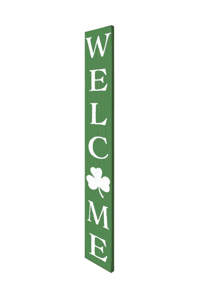 72" Green Solid Wood Welcome St Patrick's Day Porch Sign