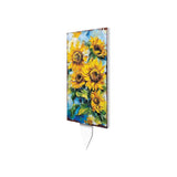 30" Yellow Brown And Green Solid Wood Sunflowers Garden Stake