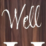 72" Brown And White Solid Wood Well Howdy Porch Sign
