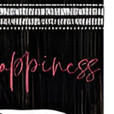 72" Black And White Solid Wood Blooms Welcome Porch Sign