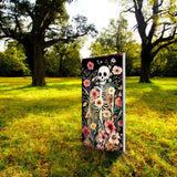 10" Black And Orange Halloween Pumpkin Solid Wood Garden Stake