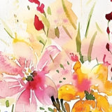 10" Pink Purple White And Yellow Solid Wood Wildflowers Garden Stake