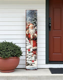 48" Red And White Solid Wood Christmas Santa Porch Sign