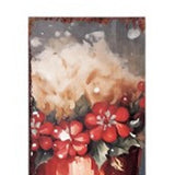 72" Black And Red Solid Wood Christmas Female Nutcracker Porch Sign