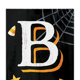 72" Black White And Orange Halloween Ghost Solid Wood Porch Sign