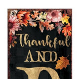 72" Black Gold And Orange Solid Wood Porch Sign