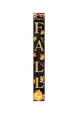 72" Black Gold And Orange Solid Wood Happy Fall Porch Sign
