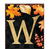 72" Black Gold And Orange Solid Wood Welcome Leaves Porch Sign