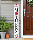 72" White Black And Pink Mother's Day Solid Wood Porch Sign