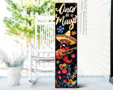 36" Black Red And Green Solid Wood Cinco de Mayo Tree Porch Sign
