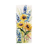 36" White Yellow Blue And Green White Solid Wood Sunflowers Porch Sign