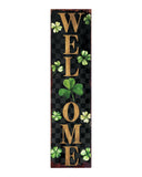 36" Black Gold And Green Solid Wood Welcome St Patrick's Day Porch Sign