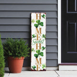36" Gold Green And White Solid Wood Home Sweet St Patrick's Day Porch Sign
