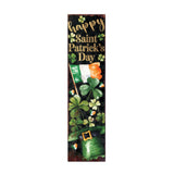 36" Black Gold And Green Solid Wood Happy St Patrick's Day Shamrock Porch Sign