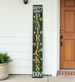 72" Gold Green And White Solid Wood Happy St Patrick's Day Porch Sign
