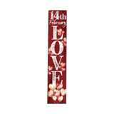 48" Red And White Solid Wood Love Valentine's Day Porch Sign