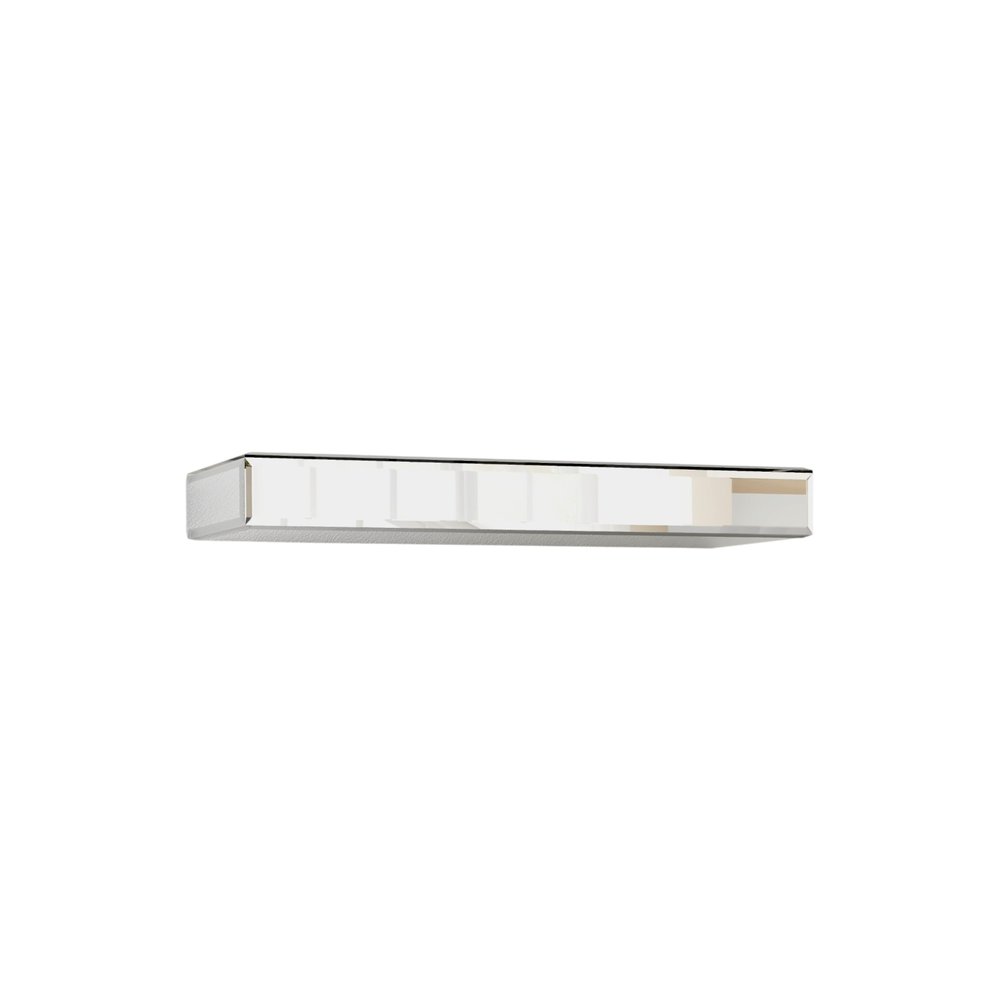 Set Of Three Silver Glass Wall Mounted Floating Shelf