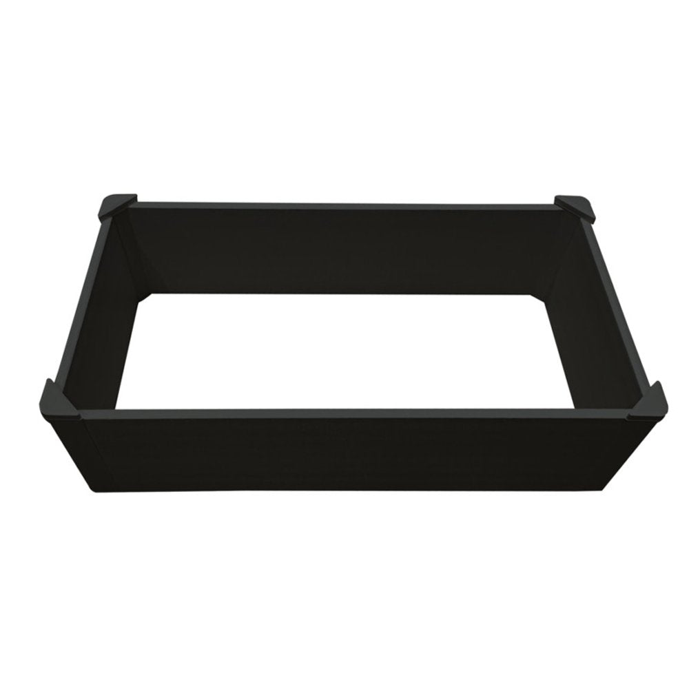 44" X 22" Black Heavy Duty Plastic Rectangular Raised Garden Bed